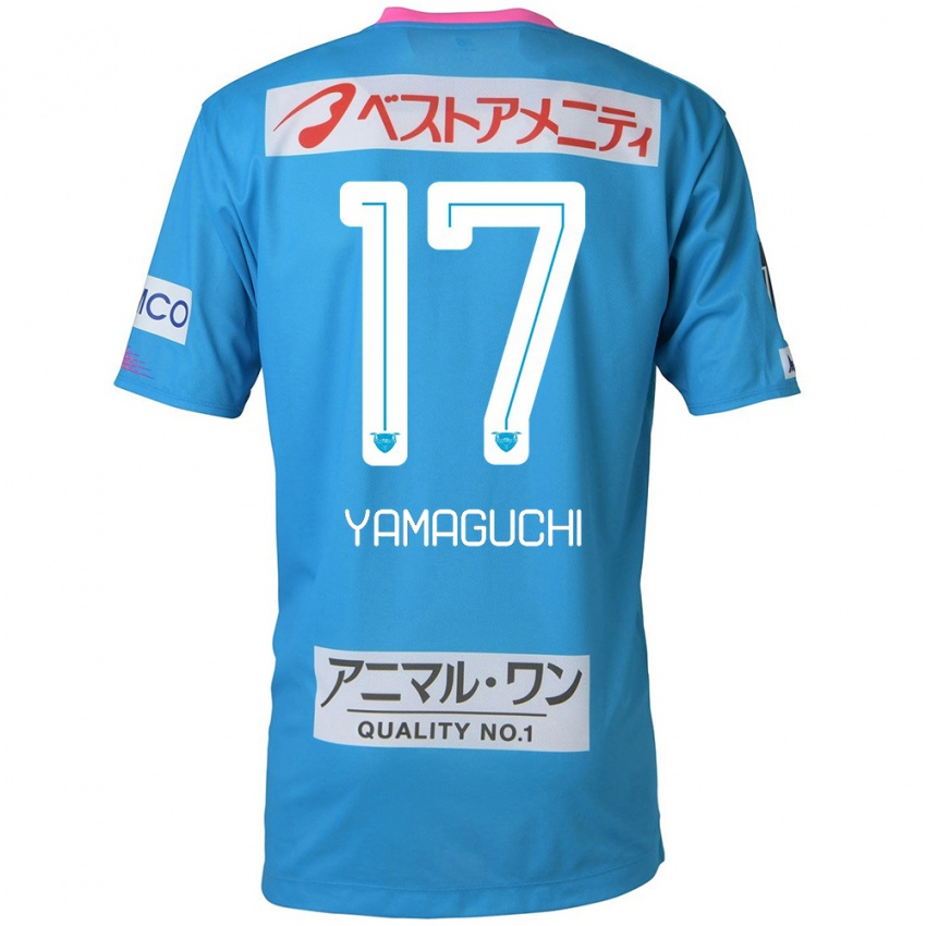 Kinder Hikaru Yamaguchi #17 Blau Rosa Heimtrikot Trikot 2024/25 T-Shirt Österreich