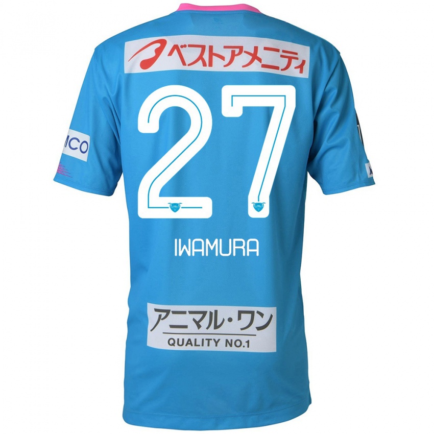 Kinder Junnosuke Iwamura #27 Blau Rosa Heimtrikot Trikot 2024/25 T-Shirt Österreich