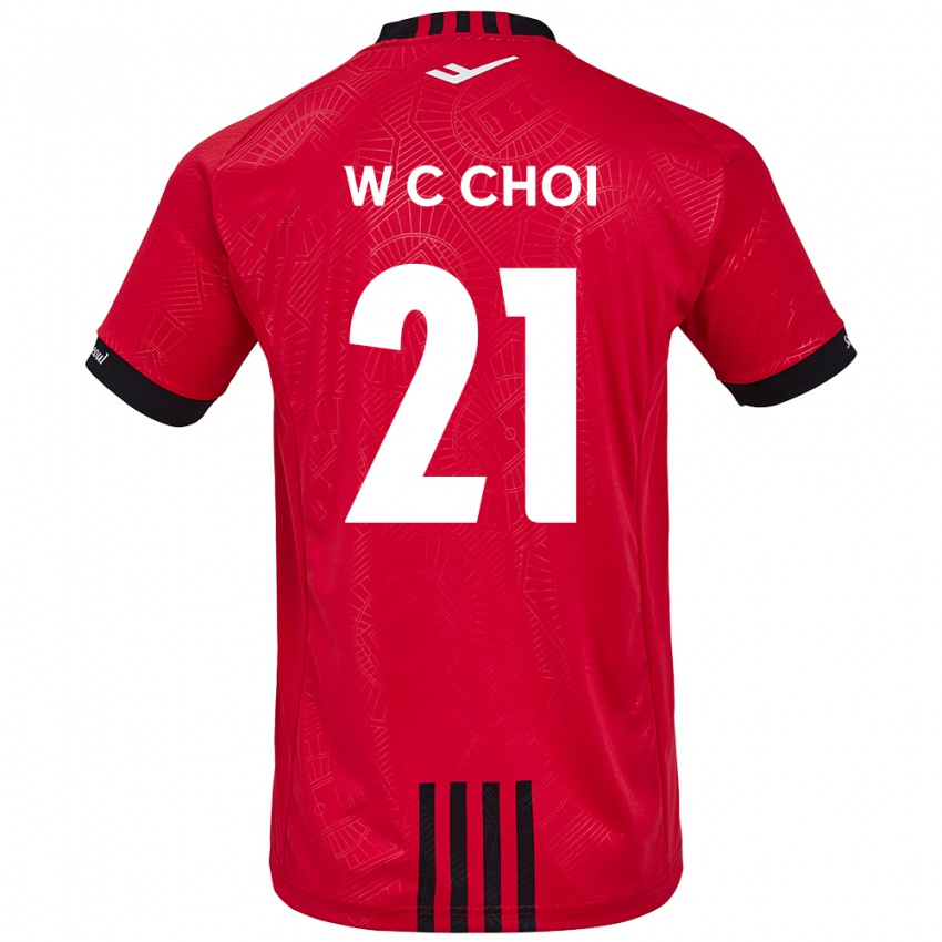 Kinder Cheol-Won Choi #21 Rot Schwarz Heimtrikot Trikot 2024/25 T-Shirt Österreich