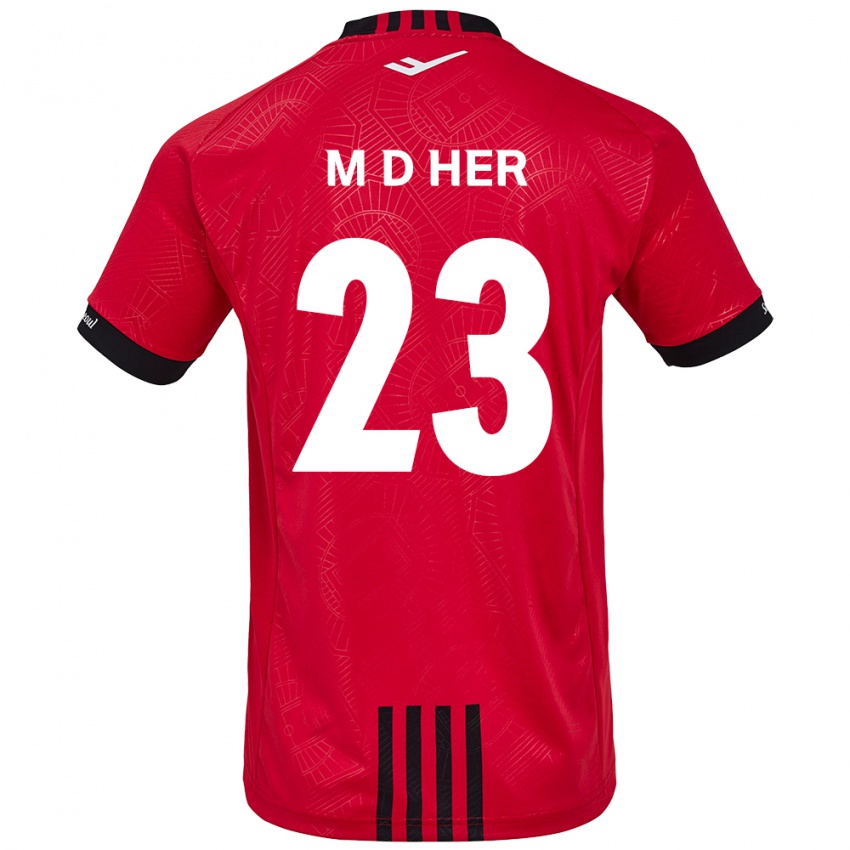 Kinder Dong-Min Her #23 Rot Schwarz Heimtrikot Trikot 2024/25 T-Shirt Österreich