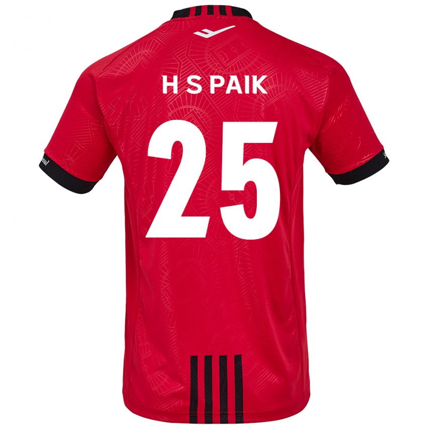 Kinder Sang-Hoon Paik #25 Rot Schwarz Heimtrikot Trikot 2024/25 T-Shirt Österreich