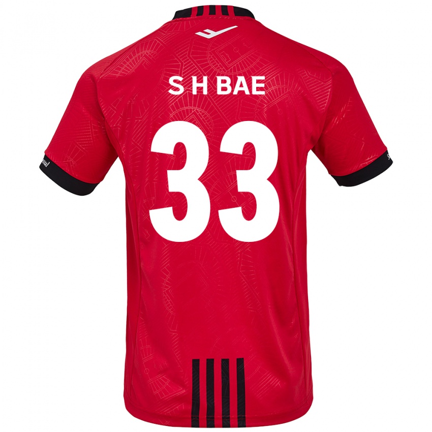 Kinder Hyun-Seo Bae #33 Rot Schwarz Heimtrikot Trikot 2024/25 T-Shirt Österreich