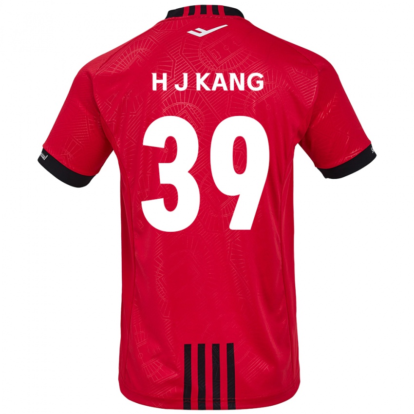 Kinder Ju-Hyeok Kang #39 Rot Schwarz Heimtrikot Trikot 2024/25 T-Shirt Österreich