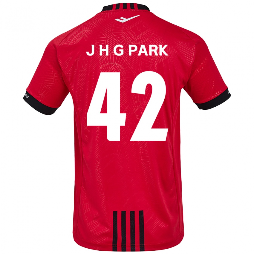 Kinder Jang Han-Gyeol Park #42 Rot Schwarz Heimtrikot Trikot 2024/25 T-Shirt Österreich