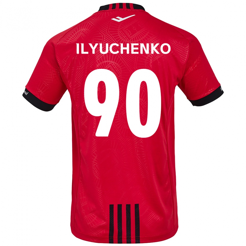 Kinder Stanislav Ilyuchenko #90 Rot Schwarz Heimtrikot Trikot 2024/25 T-Shirt Österreich