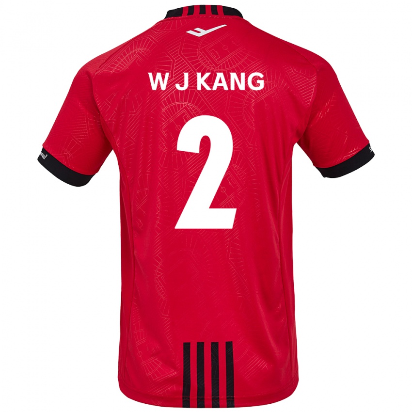 Kinder Jae-Won Kang #2 Rot Schwarz Heimtrikot Trikot 2024/25 T-Shirt Österreich