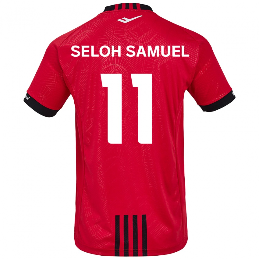 Kinder Gbato Seloh Samuel #11 Rot Schwarz Heimtrikot Trikot 2024/25 T-Shirt Österreich