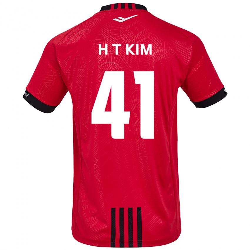 Kinder Tae-Ho Kim #41 Rot Schwarz Heimtrikot Trikot 2024/25 T-Shirt Österreich