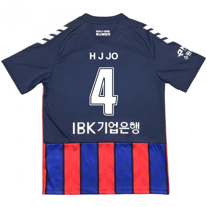 Kinder Jun-Hyun Jo #4 Blau Rot Heimtrikot Trikot 2024/25 T-Shirt Österreich