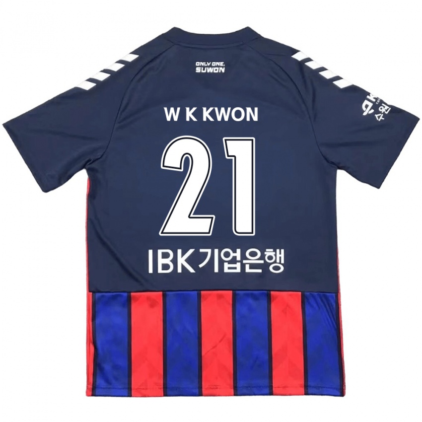 Kinder Kyung-Won Kwon #21 Blau Rot Heimtrikot Trikot 2024/25 T-Shirt Österreich