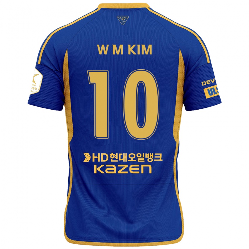 Kinder Min-Woo Kim #10 Blau Gelb Heimtrikot Trikot 2024/25 T-Shirt Österreich