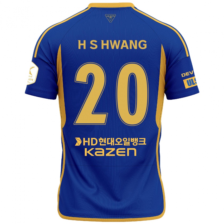 Kinder Seok-Ho Hwang #20 Blau Gelb Heimtrikot Trikot 2024/25 T-Shirt Österreich