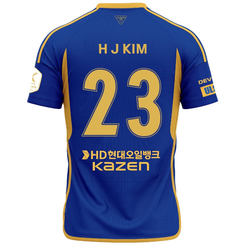 Kinder Ju-Hwan Kim #23 Blau Gelb Heimtrikot Trikot 2024/25 T-Shirt Österreich