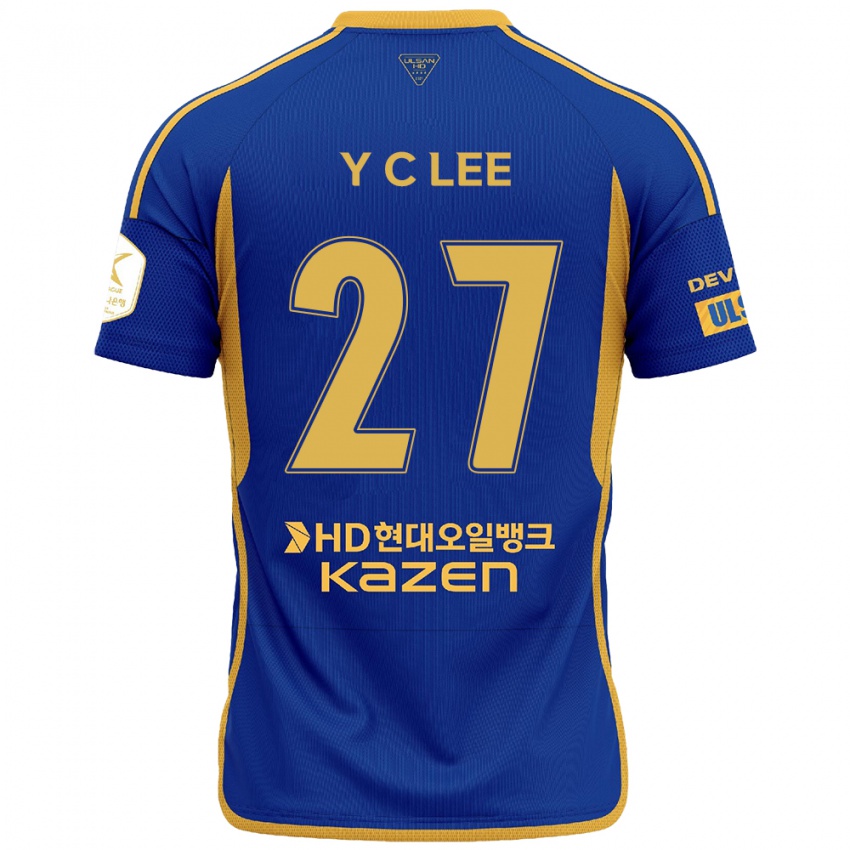 Kinder Chung-Yong Lee #27 Blau Gelb Heimtrikot Trikot 2024/25 T-Shirt Österreich