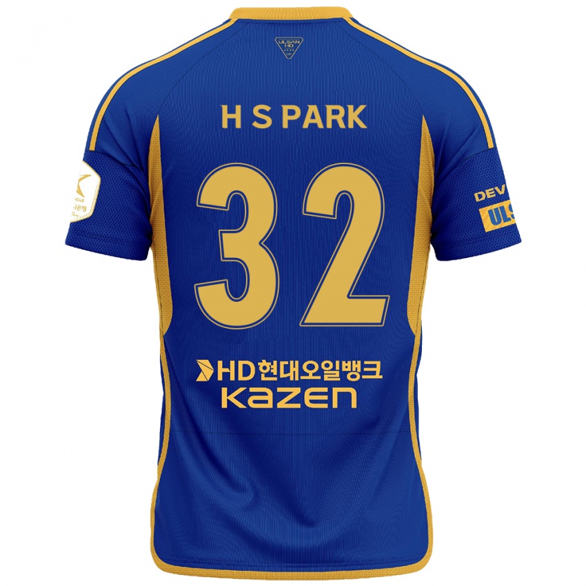 Kinder Sung-Hyun Park #32 Blau Gelb Heimtrikot Trikot 2024/25 T-Shirt Österreich