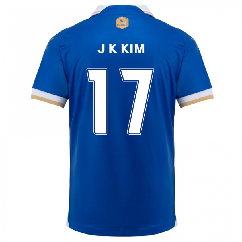 Kinder Kyeong-Jung Kim #17 Blau Weiss Heimtrikot Trikot 2024/25 T-Shirt Österreich