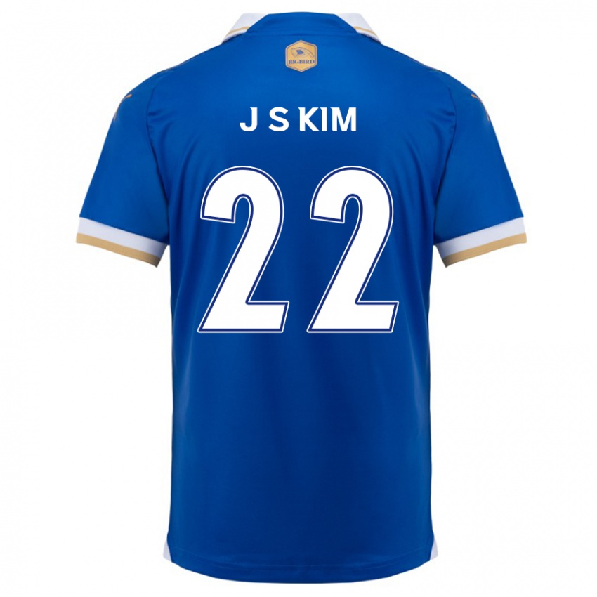 Kinder Sang-Jun Kim #22 Blau Weiss Heimtrikot Trikot 2024/25 T-Shirt Österreich