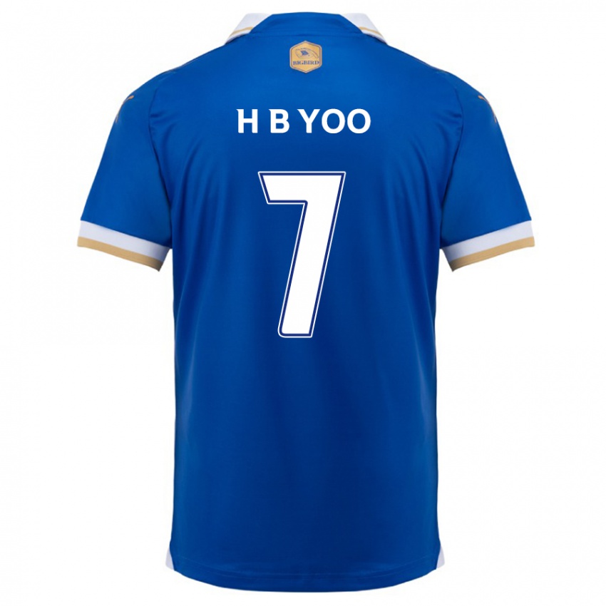 Kinder Byung-Heon Yoo #7 Blau Weiss Heimtrikot Trikot 2024/25 T-Shirt Österreich