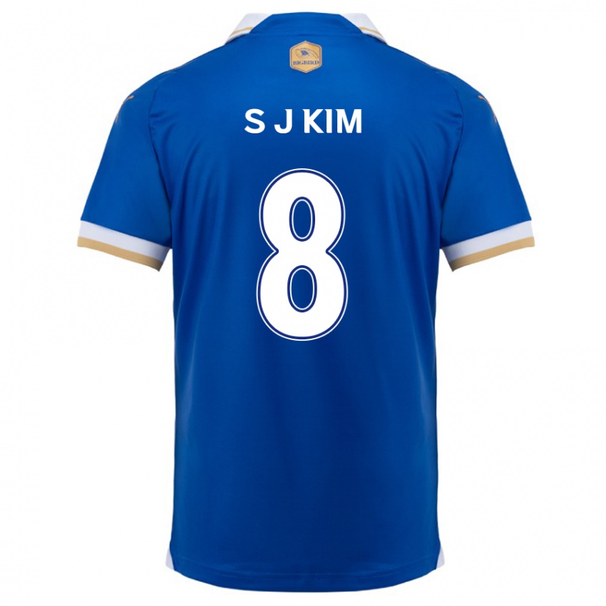 Kinder Ji-Sung Kim #8 Blau Weiss Heimtrikot Trikot 2024/25 T-Shirt Österreich