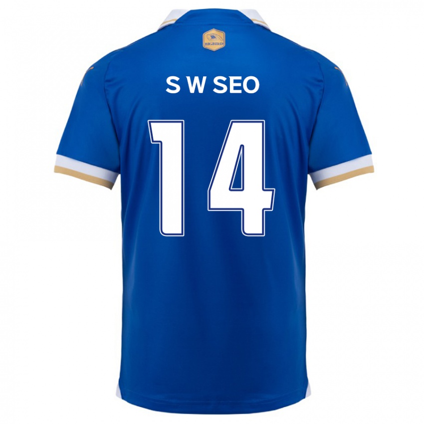 Kinder Woo-Seong Seo #14 Blau Weiss Heimtrikot Trikot 2024/25 T-Shirt Österreich