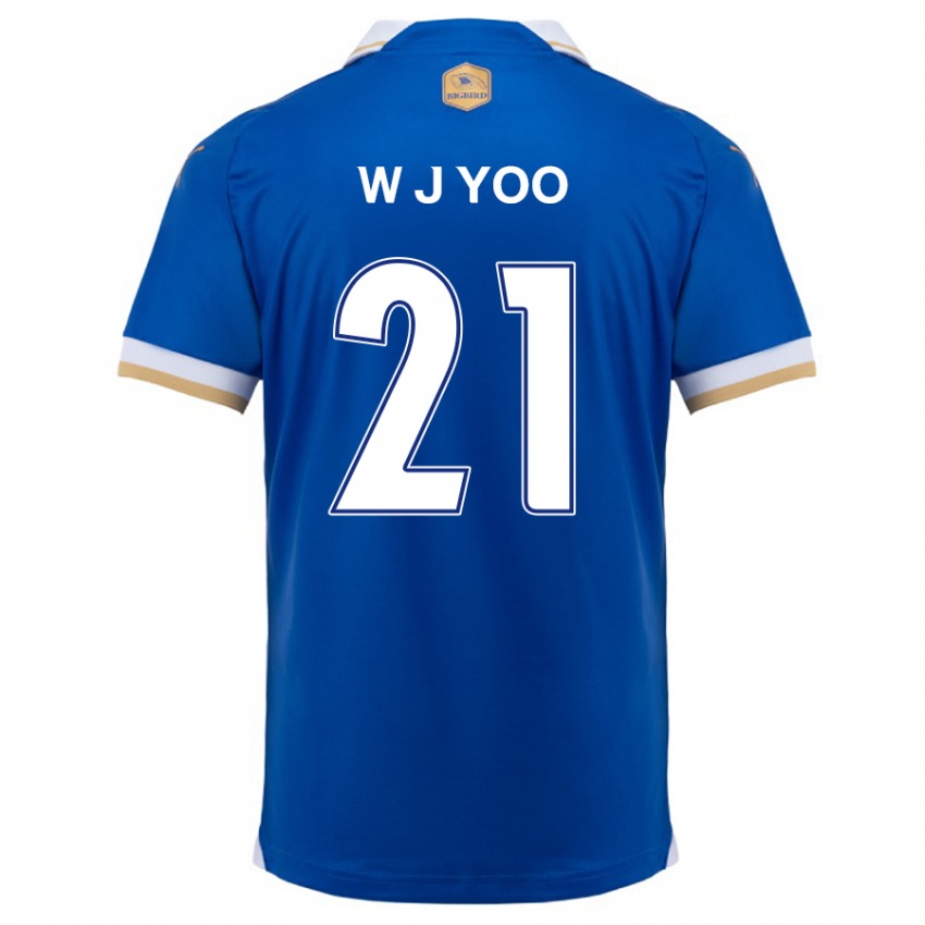 Kinder Jin-Wook Yoo #21 Blau Weiss Heimtrikot Trikot 2024/25 T-Shirt Österreich