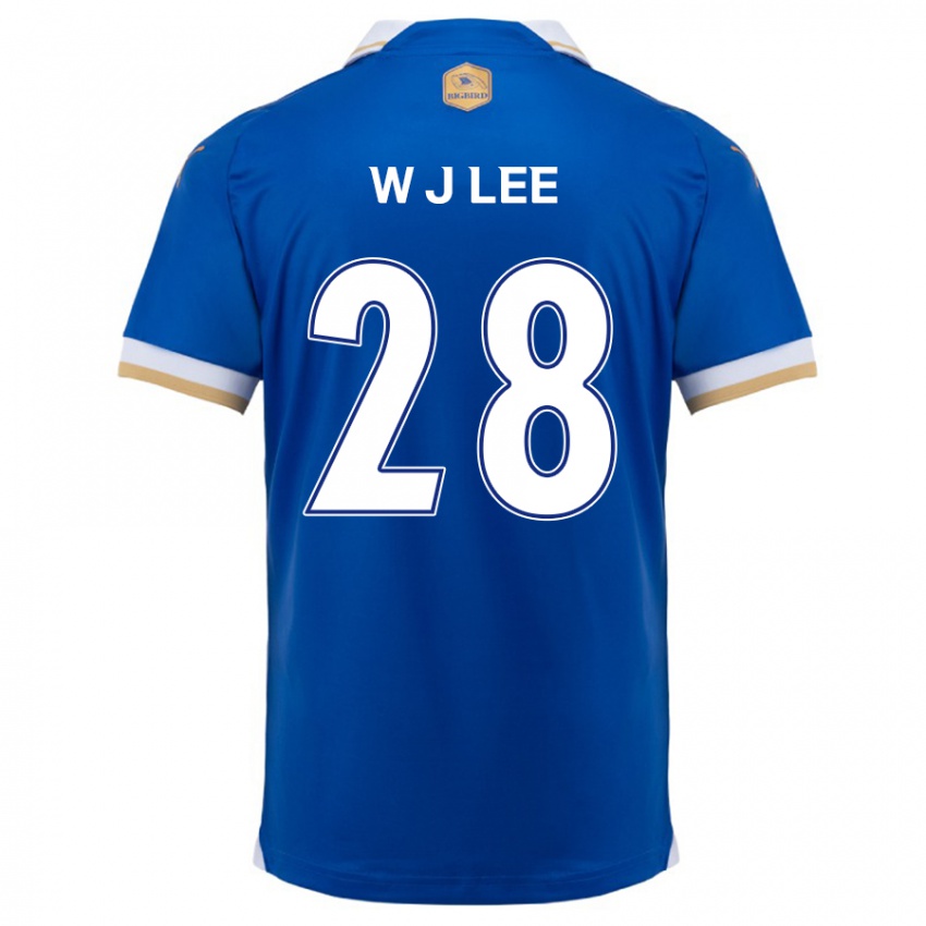 Kinder Jun-Woo Lee #28 Blau Weiss Heimtrikot Trikot 2024/25 T-Shirt Österreich