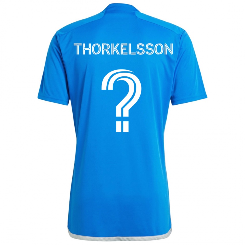 Kinder Róbert Orri Thorkelsson #0 Blau Weiss Heimtrikot Trikot 2024/25 T-Shirt Österreich