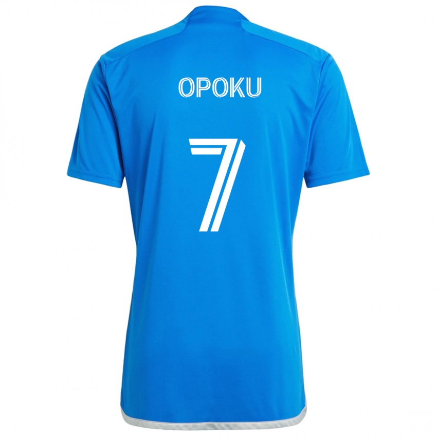 Kinder Kwadwo Opoku #7 Blau Weiss Heimtrikot Trikot 2024/25 T-Shirt Österreich