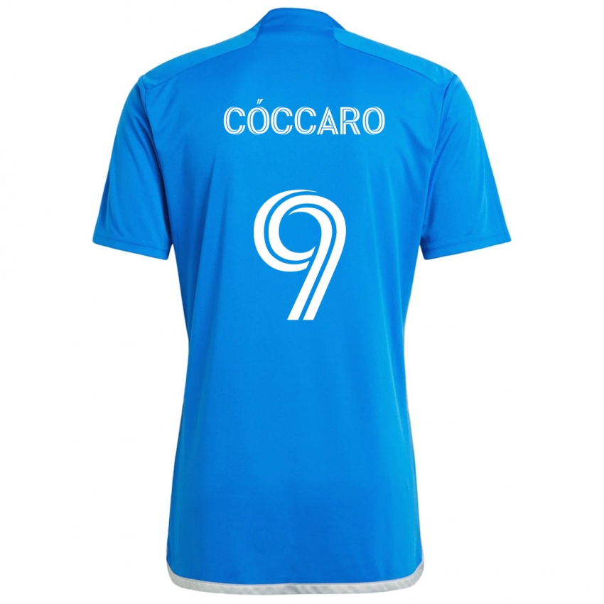 Kinder Matías Cóccaro #9 Blau Weiss Heimtrikot Trikot 2024/25 T-Shirt Österreich