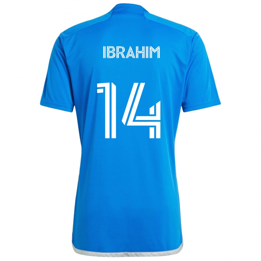 Kinder Sunusi Ibrahim #14 Blau Weiss Heimtrikot Trikot 2024/25 T-Shirt Österreich