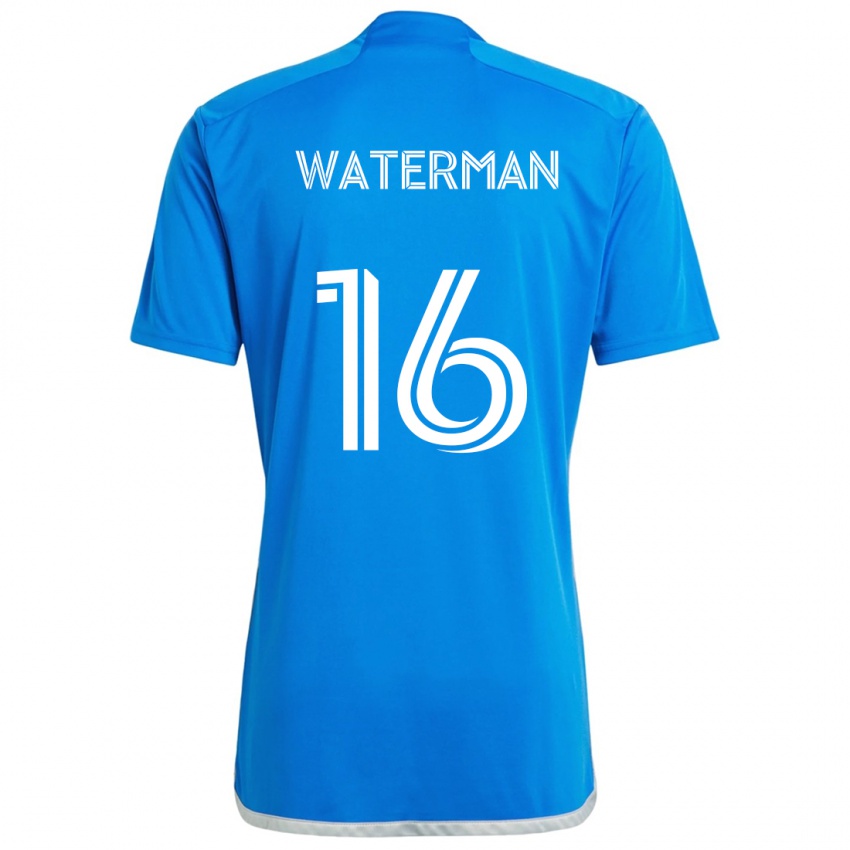 Kinder Joel Waterman #16 Blau Weiss Heimtrikot Trikot 2024/25 T-Shirt Österreich