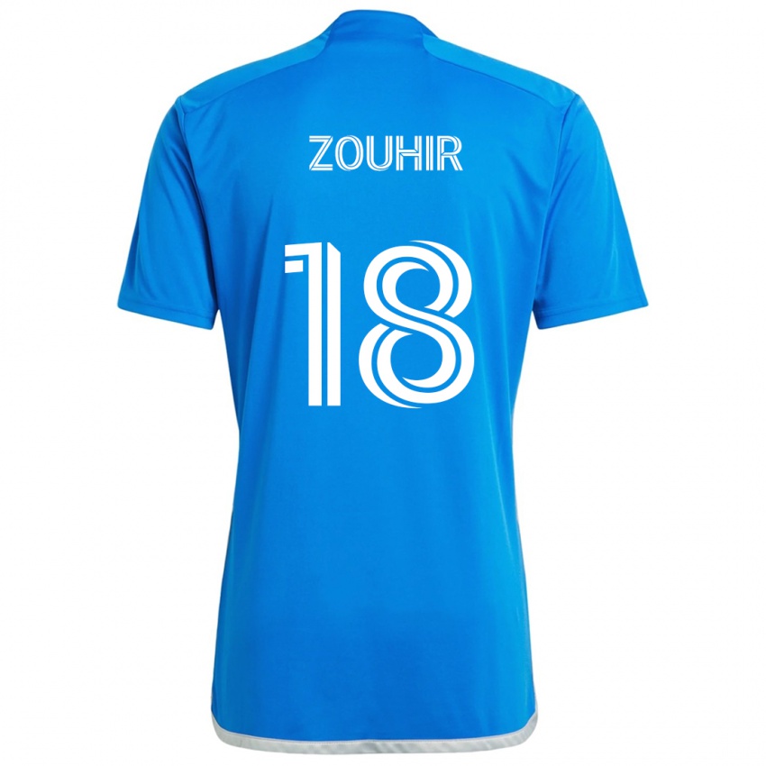 Kinder Rida Zouhir #18 Blau Weiss Heimtrikot Trikot 2024/25 T-Shirt Österreich