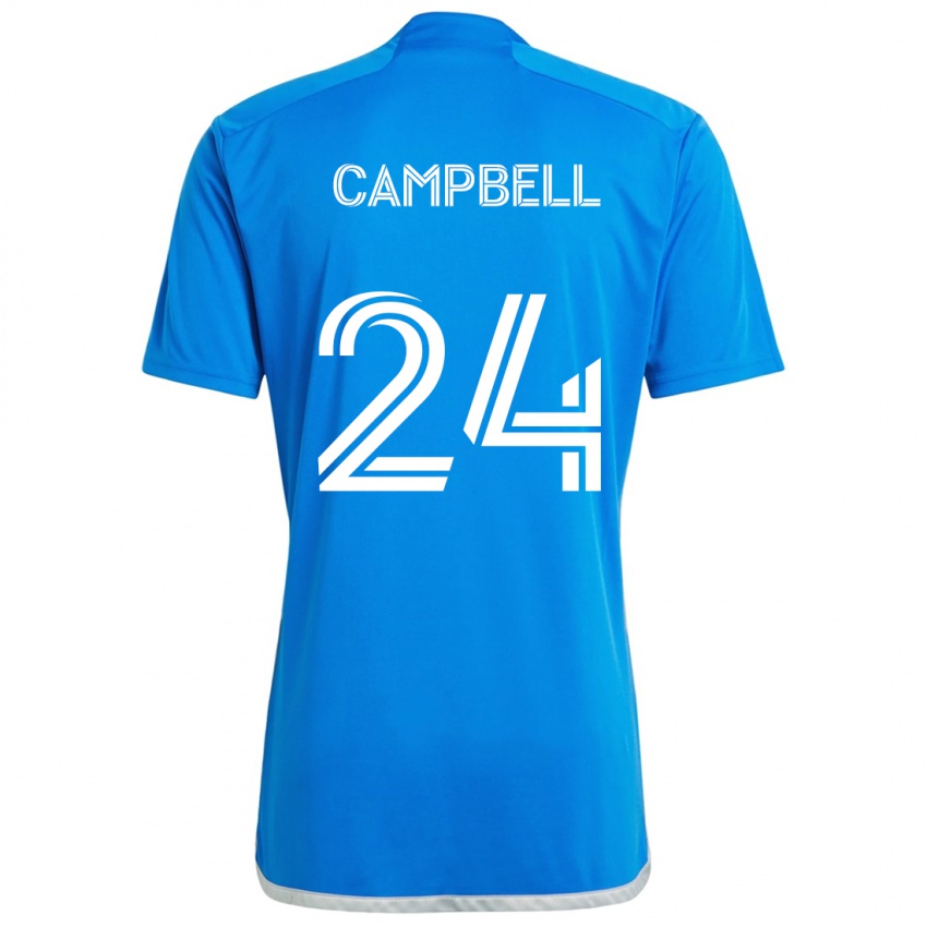 Kinder George Campbell #24 Blau Weiss Heimtrikot Trikot 2024/25 T-Shirt Österreich