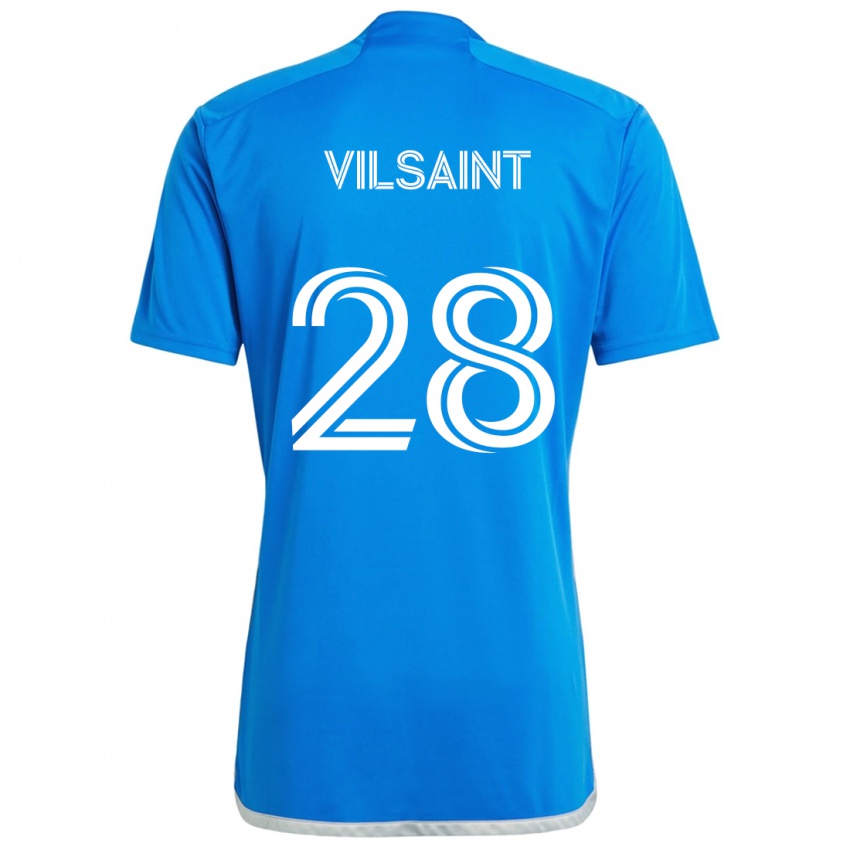 Kinder Jules-Anthony Vilsaint #28 Blau Weiss Heimtrikot Trikot 2024/25 T-Shirt Österreich