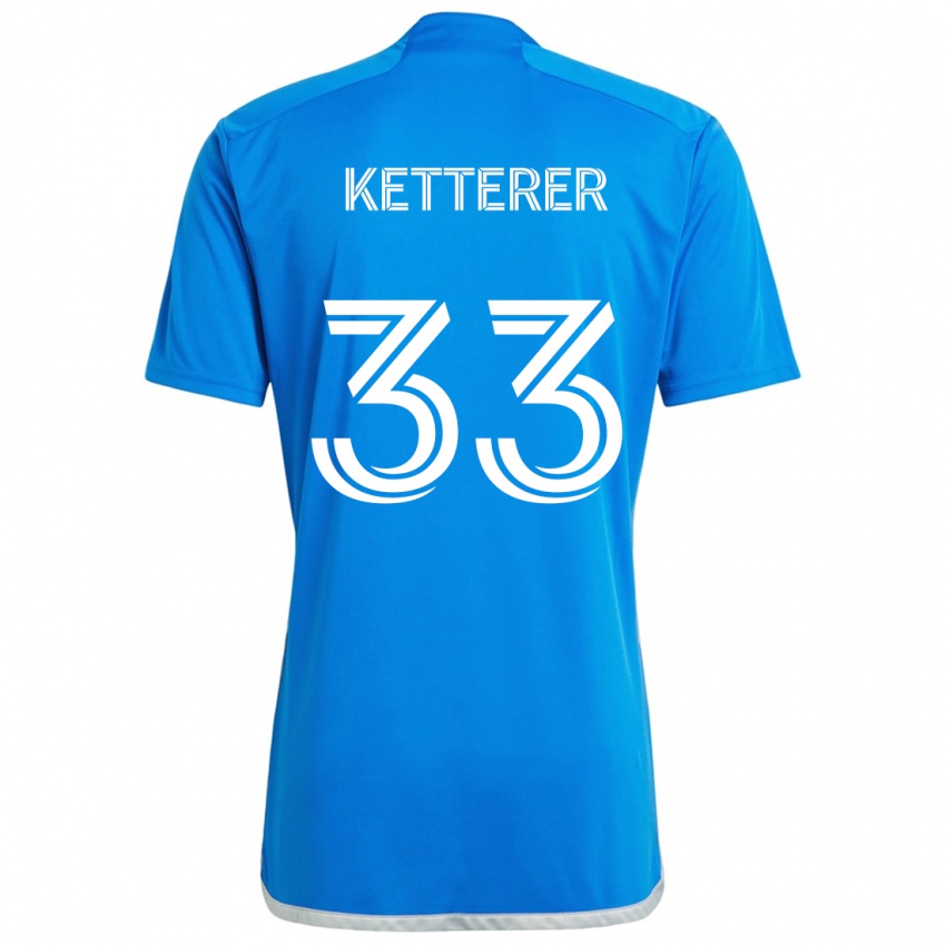 Kinder Logan Ketterer #33 Blau Weiss Heimtrikot Trikot 2024/25 T-Shirt Österreich