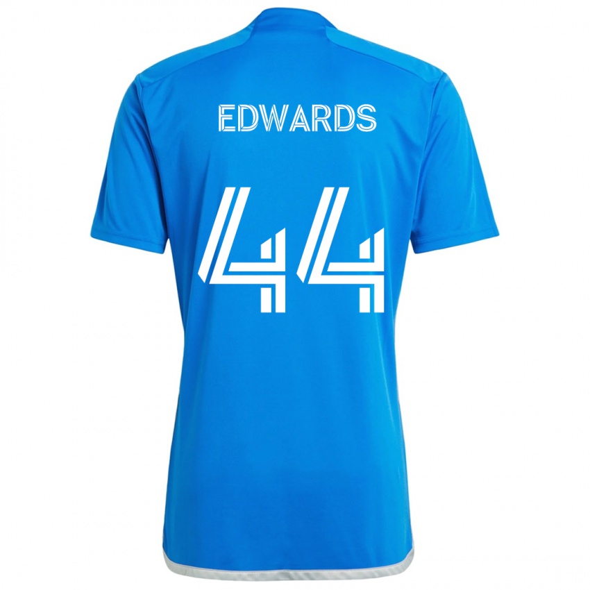 Kinder Raheem Edwards #44 Blau Weiss Heimtrikot Trikot 2024/25 T-Shirt Österreich