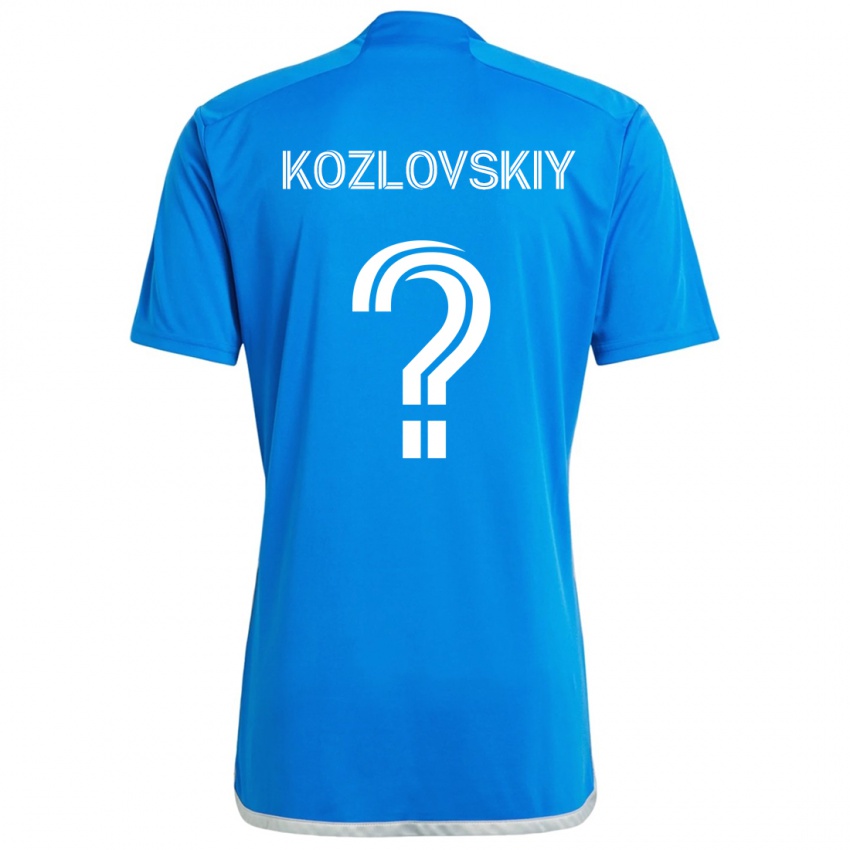 Kinder Sergei Kozlovskiy #0 Blau Weiss Heimtrikot Trikot 2024/25 T-Shirt Österreich