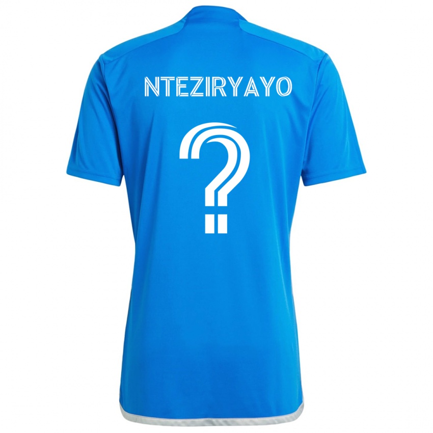 Kinder Josh Nteziryayo #0 Blau Weiss Heimtrikot Trikot 2024/25 T-Shirt Österreich