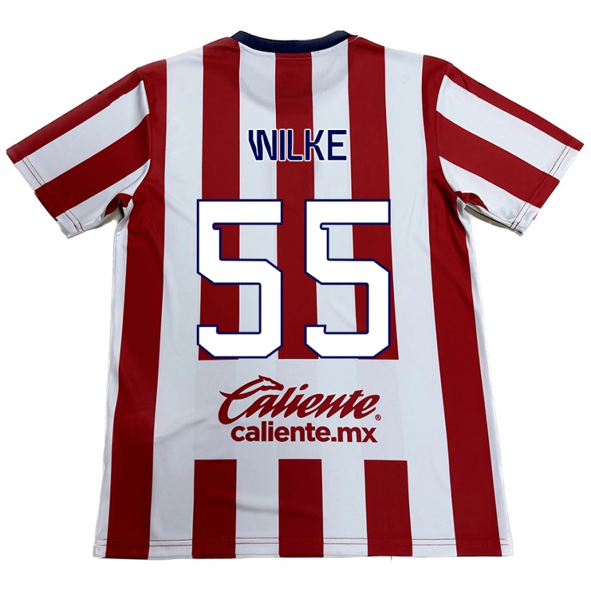 Kinder Teun Wilke #55 Rot-Weiss Heimtrikot Trikot 2024/25 T-Shirt Österreich