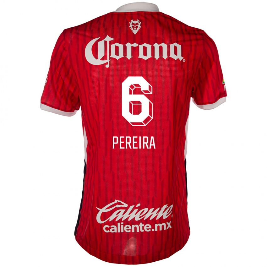 Kinder Federico Pereira #6 Rot-Weiss Heimtrikot Trikot 2024/25 T-Shirt Österreich