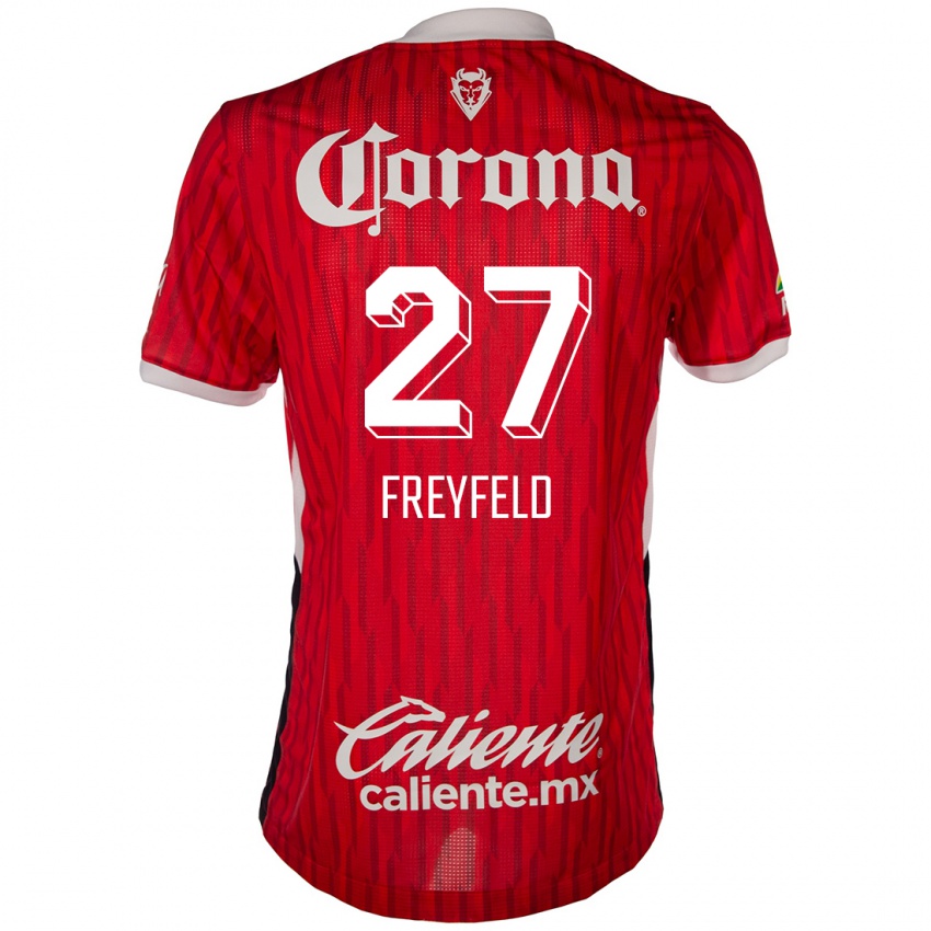 Kinder Emiliano Freyfeld #27 Rot-Weiss Heimtrikot Trikot 2024/25 T-Shirt Österreich