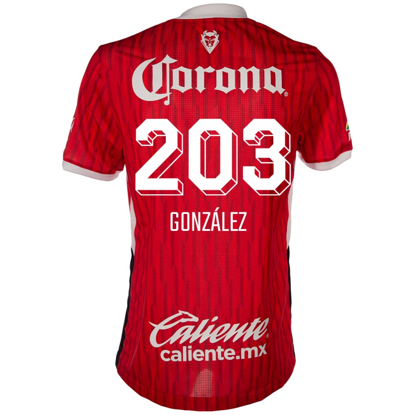 Kinder Luis González #203 Rot-Weiss Heimtrikot Trikot 2024/25 T-Shirt Österreich