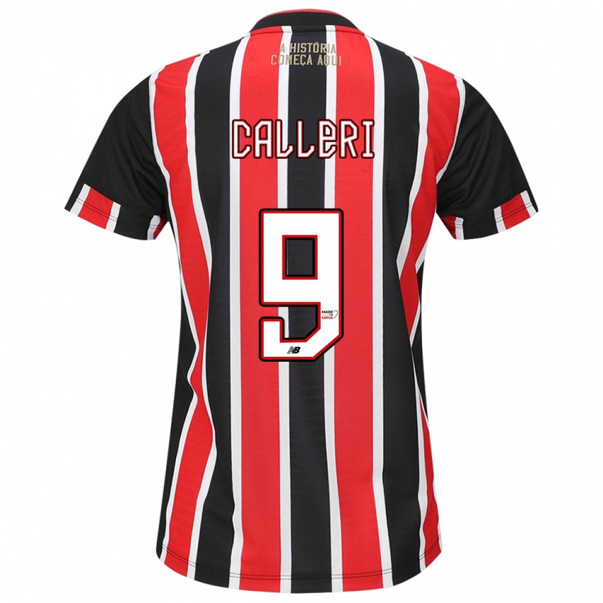 Kinder Jonathan Calleri #9 Schwarz Rot Weiß Auswärtstrikot Trikot 2024/25 T-Shirt Österreich