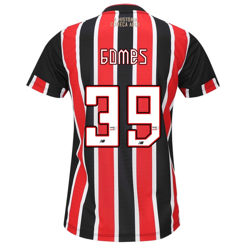 Kinder William Gomes #39 Schwarz Rot Weiß Auswärtstrikot Trikot 2024/25 T-Shirt Österreich