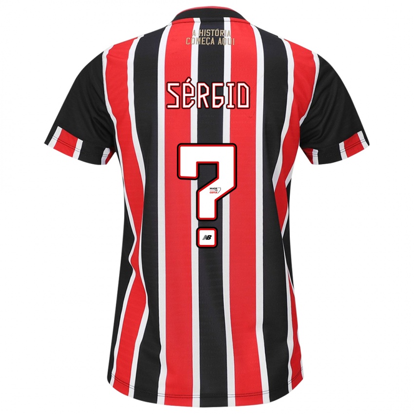 Kinder Paulo Sérgio #0 Schwarz Rot Weiß Auswärtstrikot Trikot 2024/25 T-Shirt Österreich