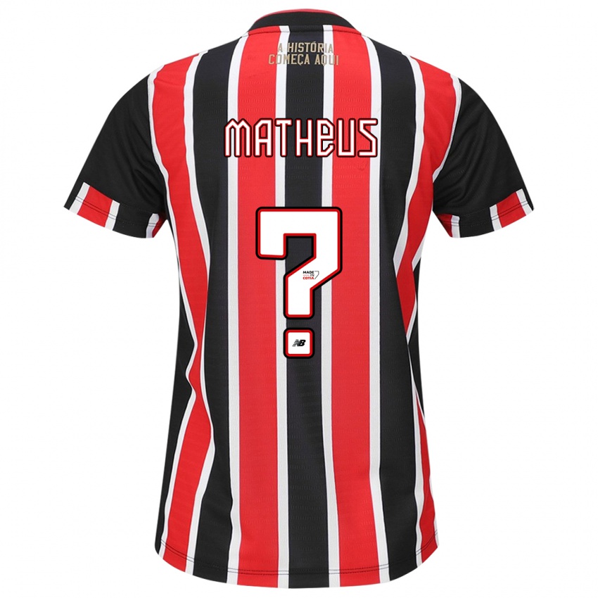 Kinder Guilherme Matheus #0 Schwarz Rot Weiß Auswärtstrikot Trikot 2024/25 T-Shirt Österreich