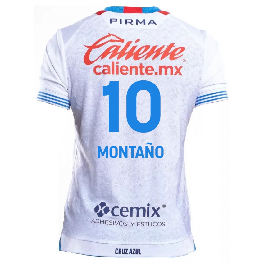 Kinder Andrés Montaño #10 Weiß Blau Auswärtstrikot Trikot 2024/25 T-Shirt Österreich