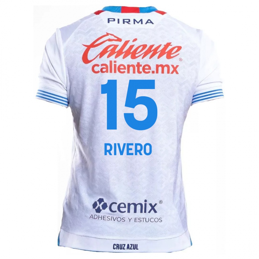 Kinder Ignacio Rivero #15 Weiß Blau Auswärtstrikot Trikot 2024/25 T-Shirt Österreich