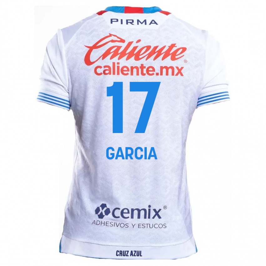 Kinder Amaury Garcia #17 Weiß Blau Auswärtstrikot Trikot 2024/25 T-Shirt Österreich