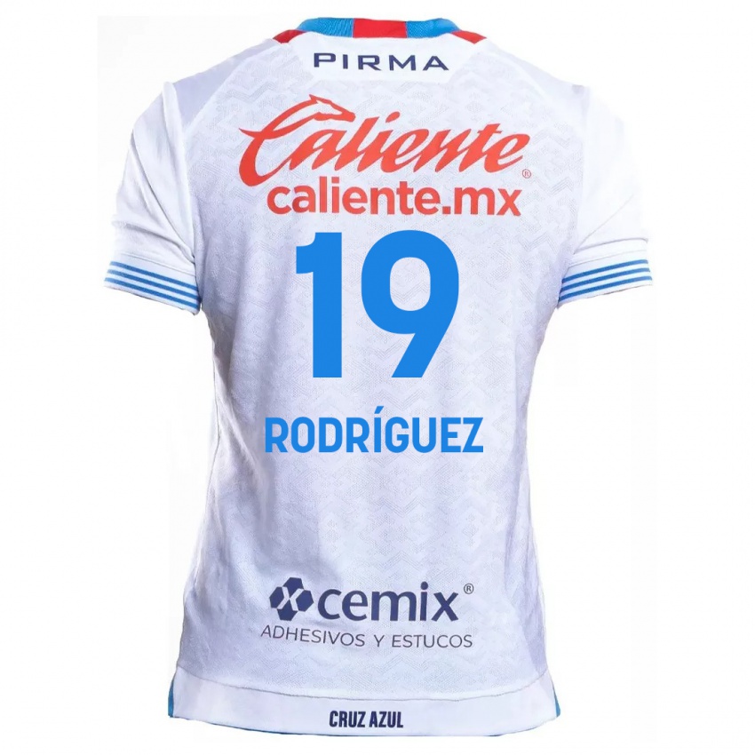 Kinder Carlos Rodríguez #19 Weiß Blau Auswärtstrikot Trikot 2024/25 T-Shirt Österreich